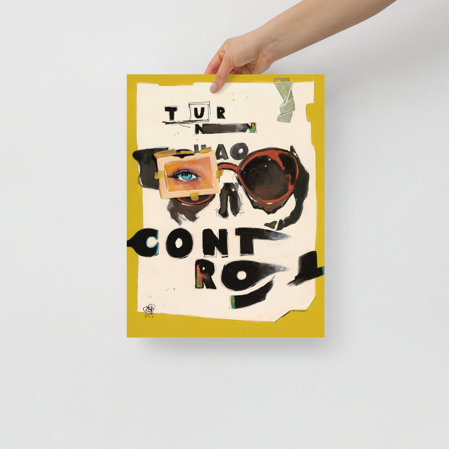 "Fine art print on matte paper of mixed media collage painting | Emerging contemporary artist Kate Jensen | Katejjj.shop"