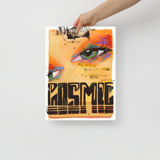 "Fine art print on matte paper of mixed media collage painting | Emerging contemporary artist Kate Jensen  | Katejjj.shop"