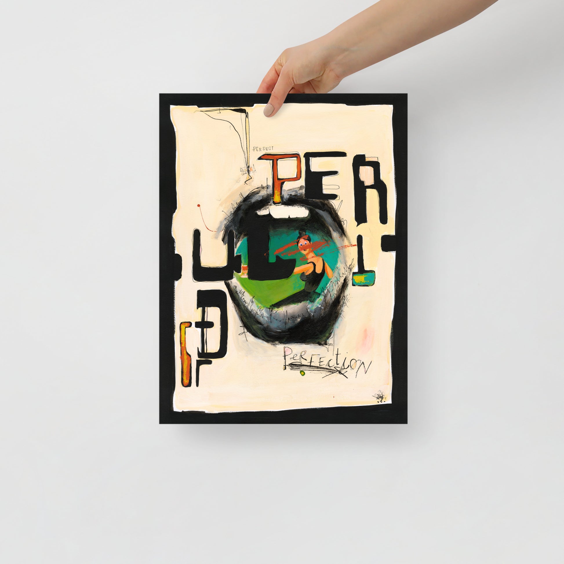 "Fine art print on matte paper of mixed media collage painting | Emerging contemporary artist Kate Jensen  | Katejjj.shop"