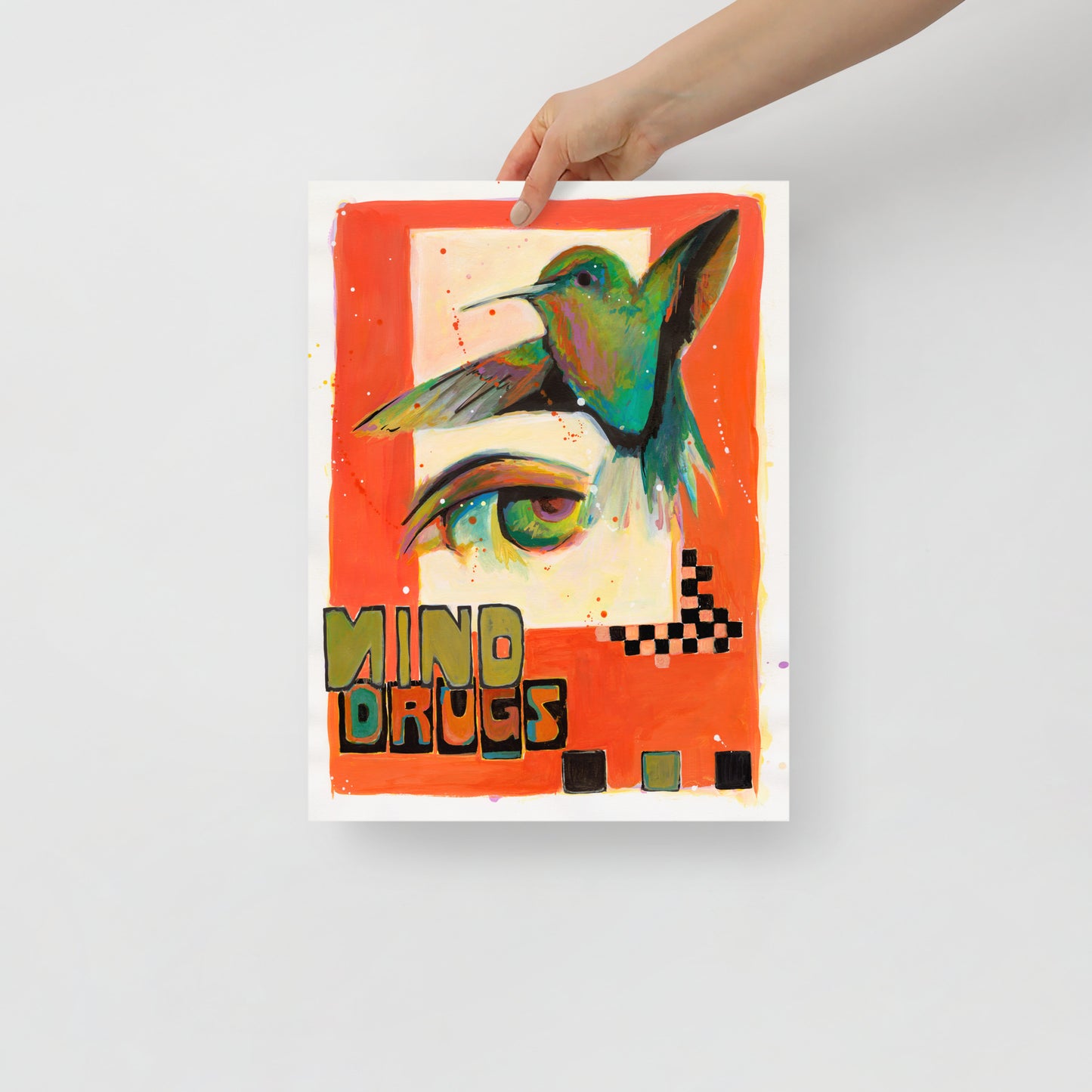 "Fine art print on matte paper of mixed media collage painting | Emerging contemporary artist Kate Jensen | Katejjj.shop"