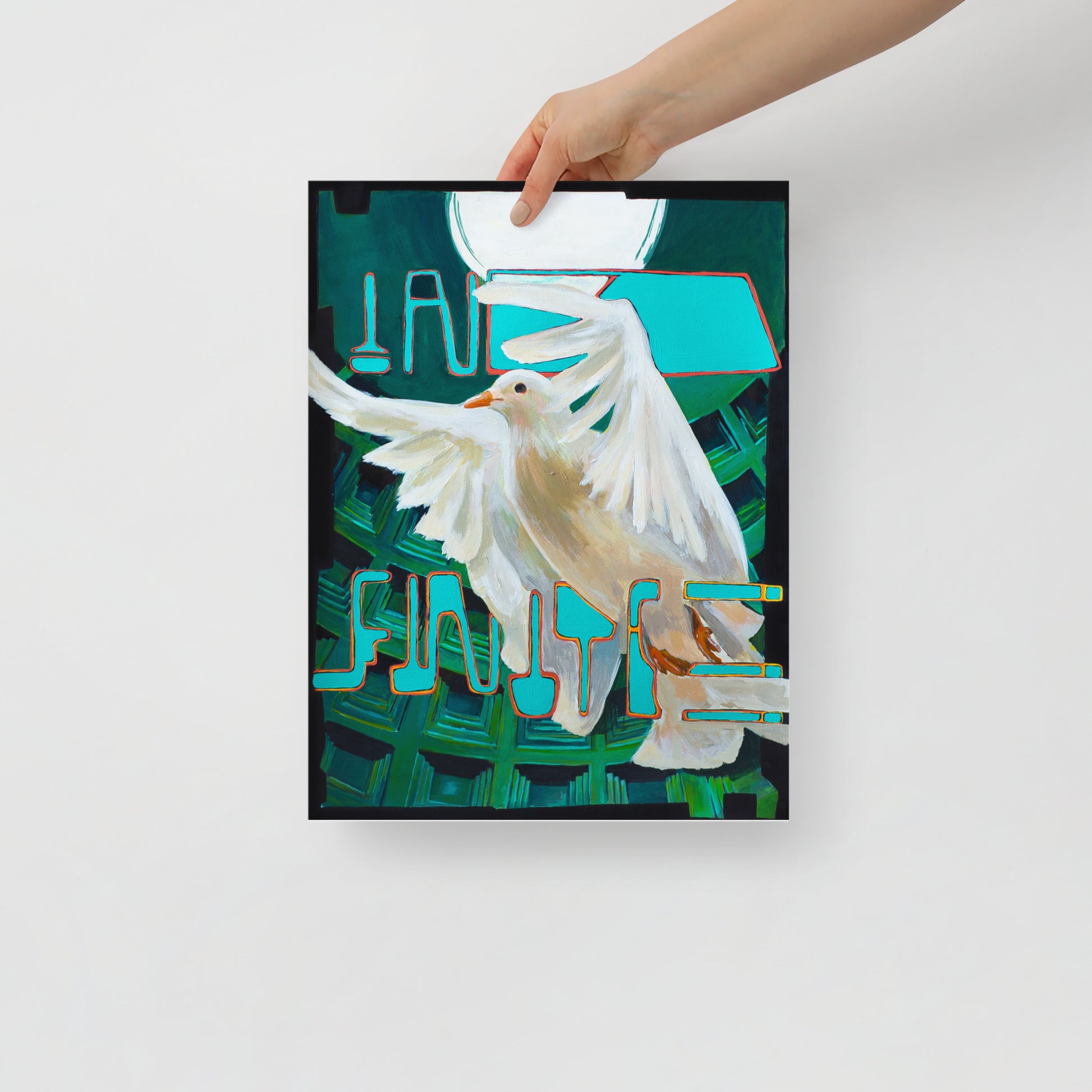 "Fine art print on matte paper of mixed media collage painting | Emerging contemporary artist Kate Jensen  | Katejjj.shop"