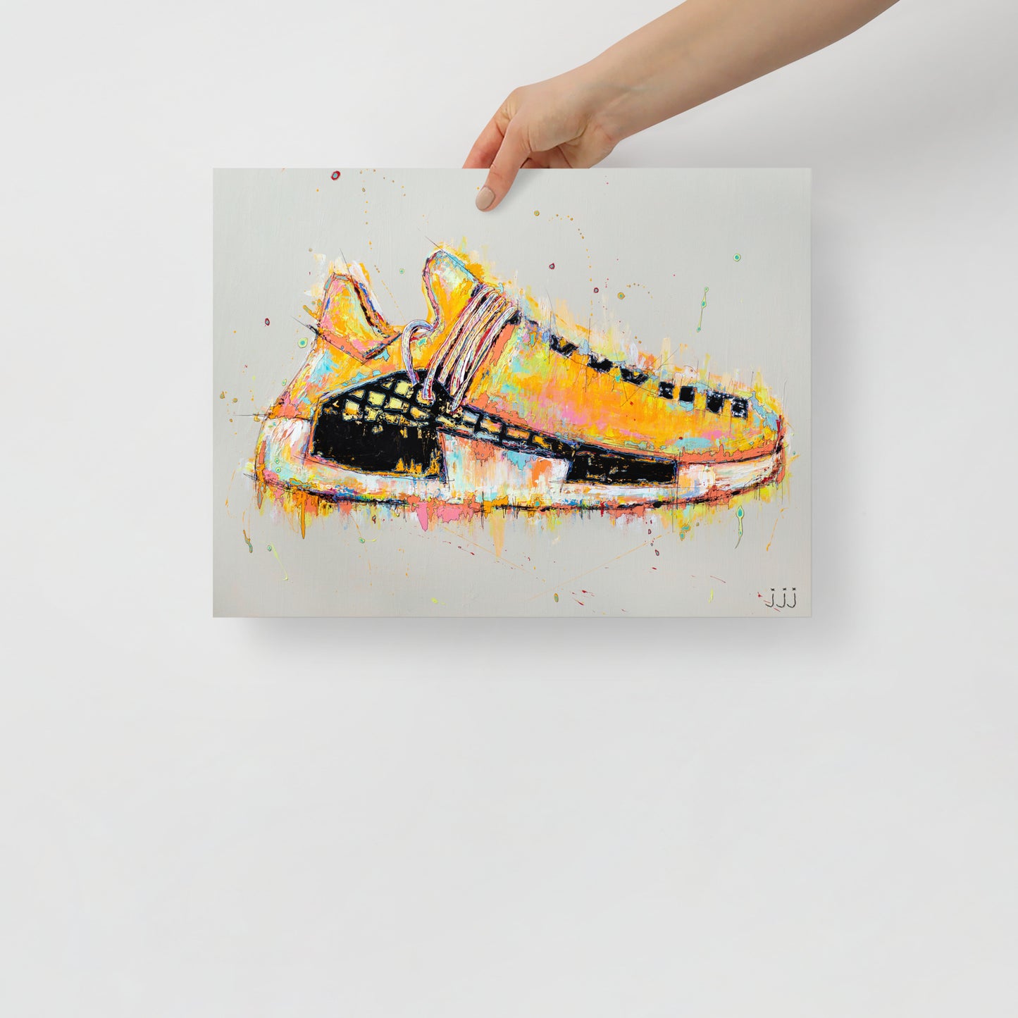 "Fine art print on matte paper of Adidas x Pharrell Hu NMD painting | Emerging contemporary artist Kate Jensen | Katejjj.shop"