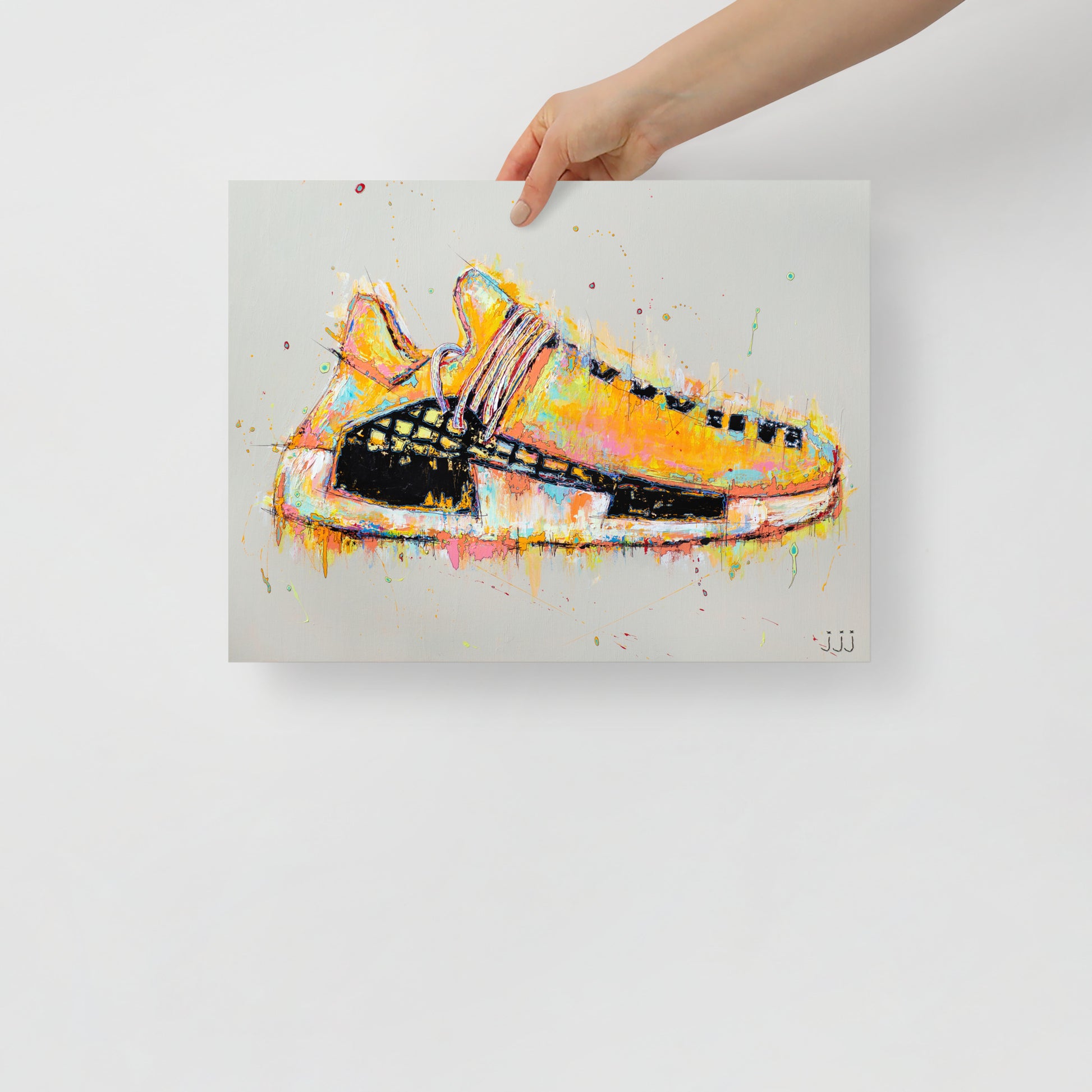 "Fine art print on matte paper of Adidas x Pharrell Hu NMD painting | Emerging contemporary artist Kate Jensen  | Katejjj.shop"