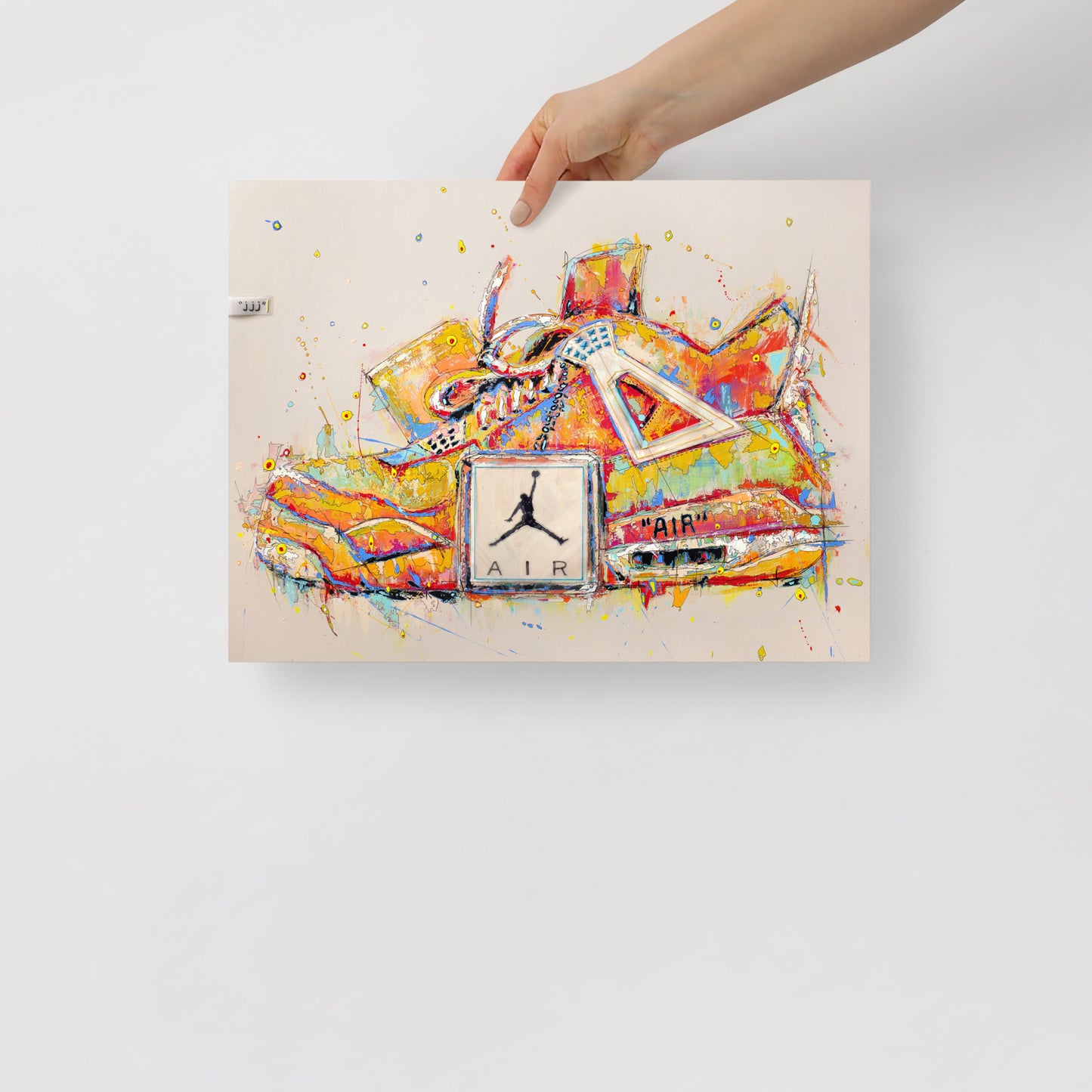 "Fine art print on matte paper of Air Jordan "Sail" painting | Emerging contemporary artist Kate Jensen | Katejjj.shop"
