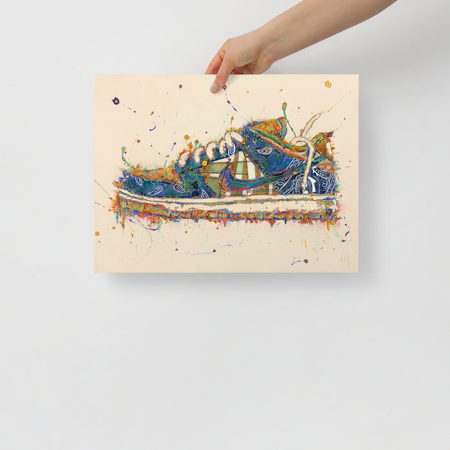 "Fine art print on matte paper of Nike x Travis Scott SB Dunk Low acrylic painting | Emerging contemporary artist Kate Jensen | Katejjj.shop"