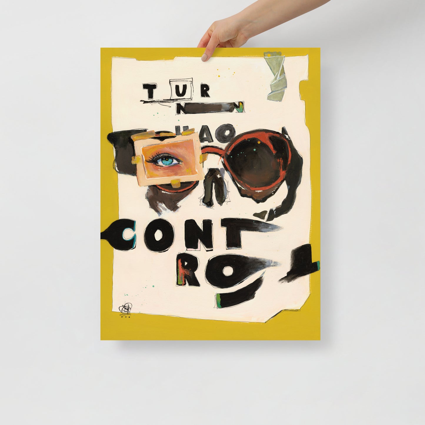 "Fine art print on matte paper of mixed media collage painting | Emerging contemporary artist Kate Jensen | Katejjj.shop"