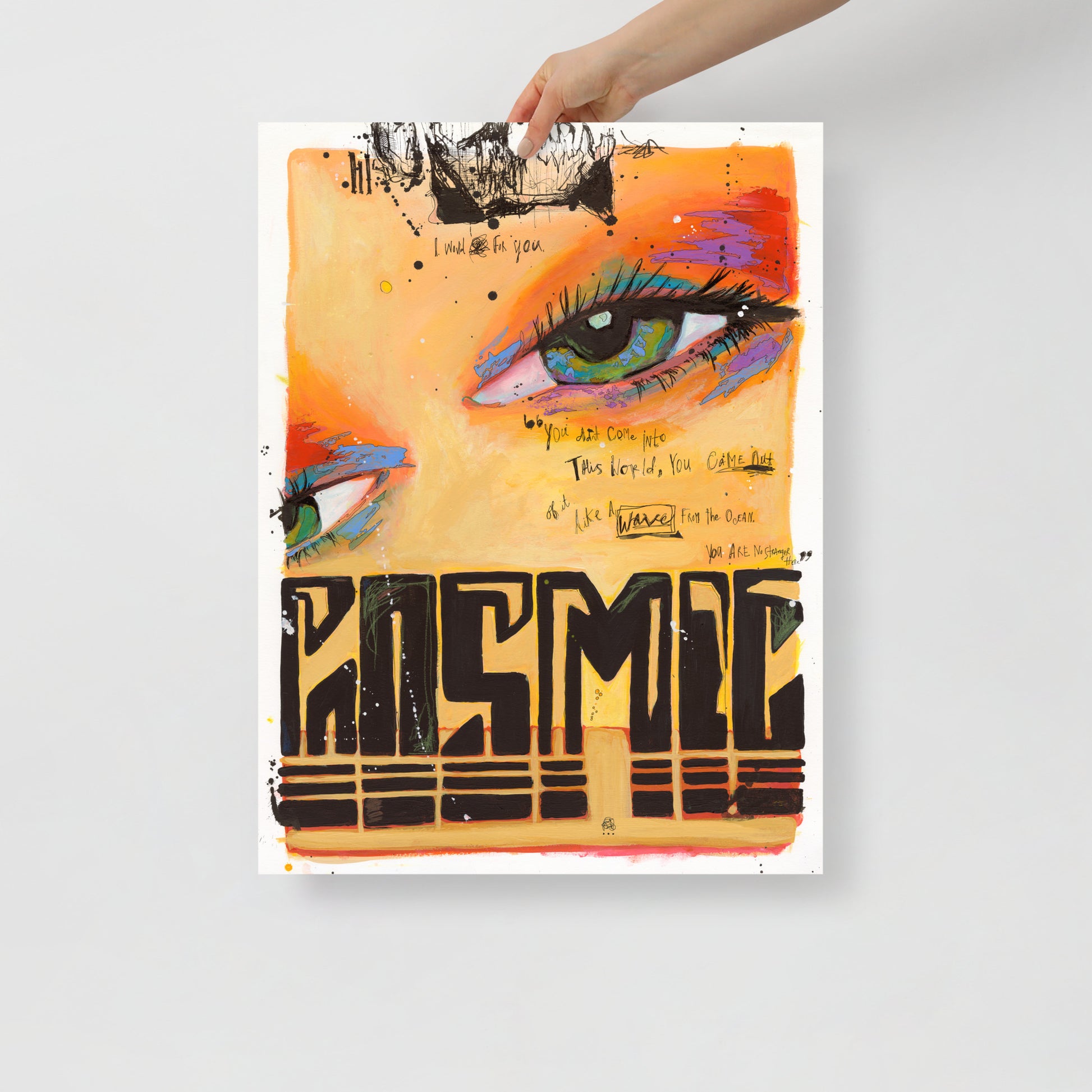 "Fine art print on matte paper of mixed media collage painting | Emerging contemporary artist Kate Jensen  | Katejjj.shop"