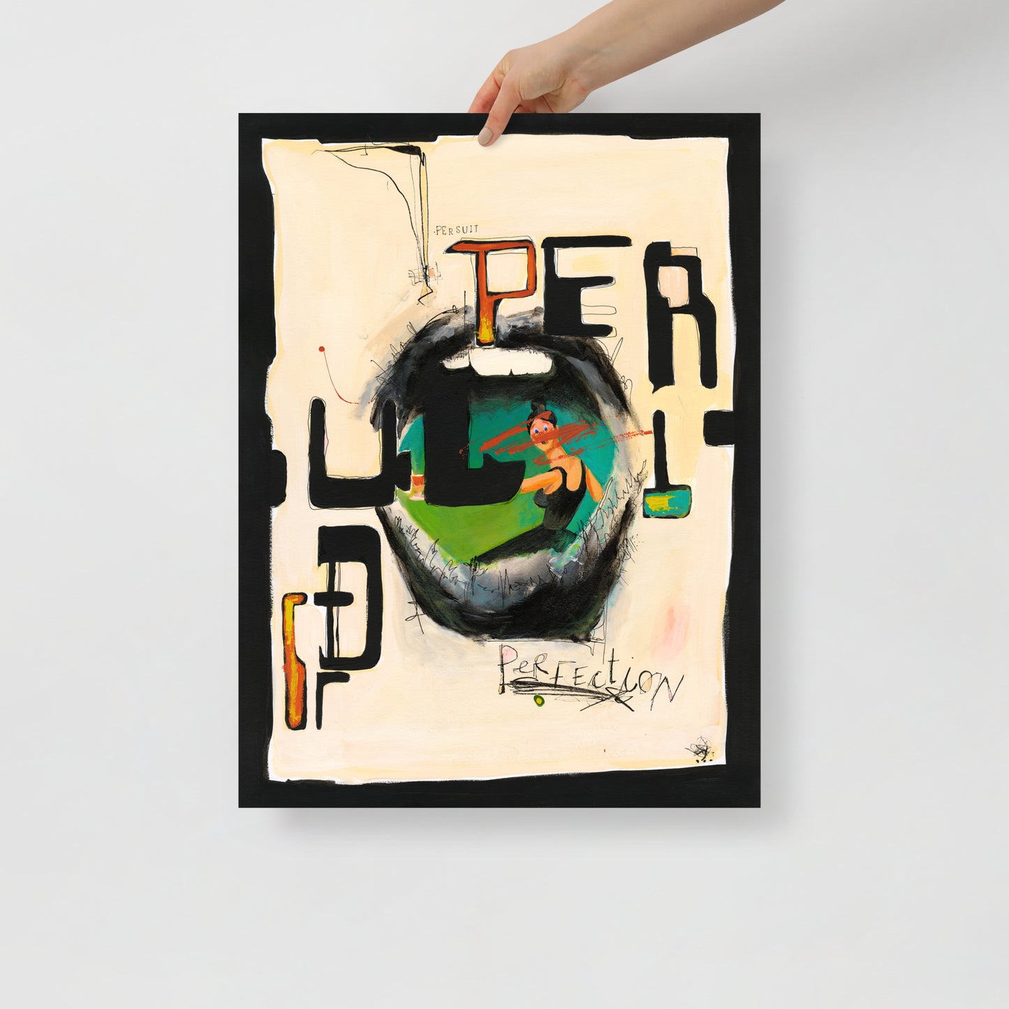 "Fine art print on matte paper of mixed media collage painting | Emerging contemporary artist Kate Jensen | Katejjj.shop"