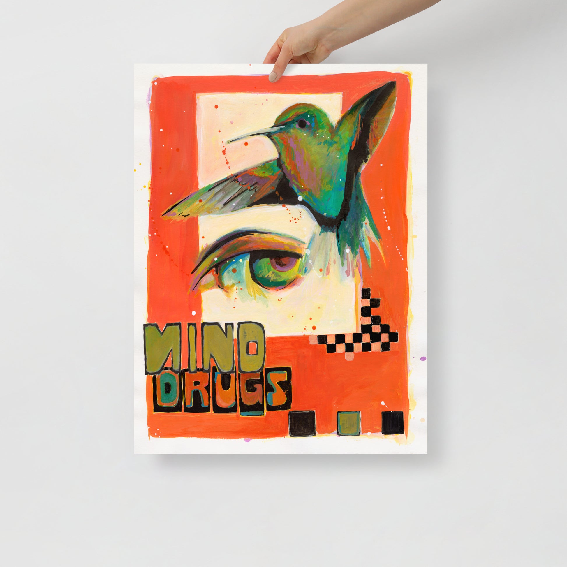 "Fine art print on matte paper of mixed media collage painting | Emerging contemporary artist Kate Jensen  | Katejjj.shop"