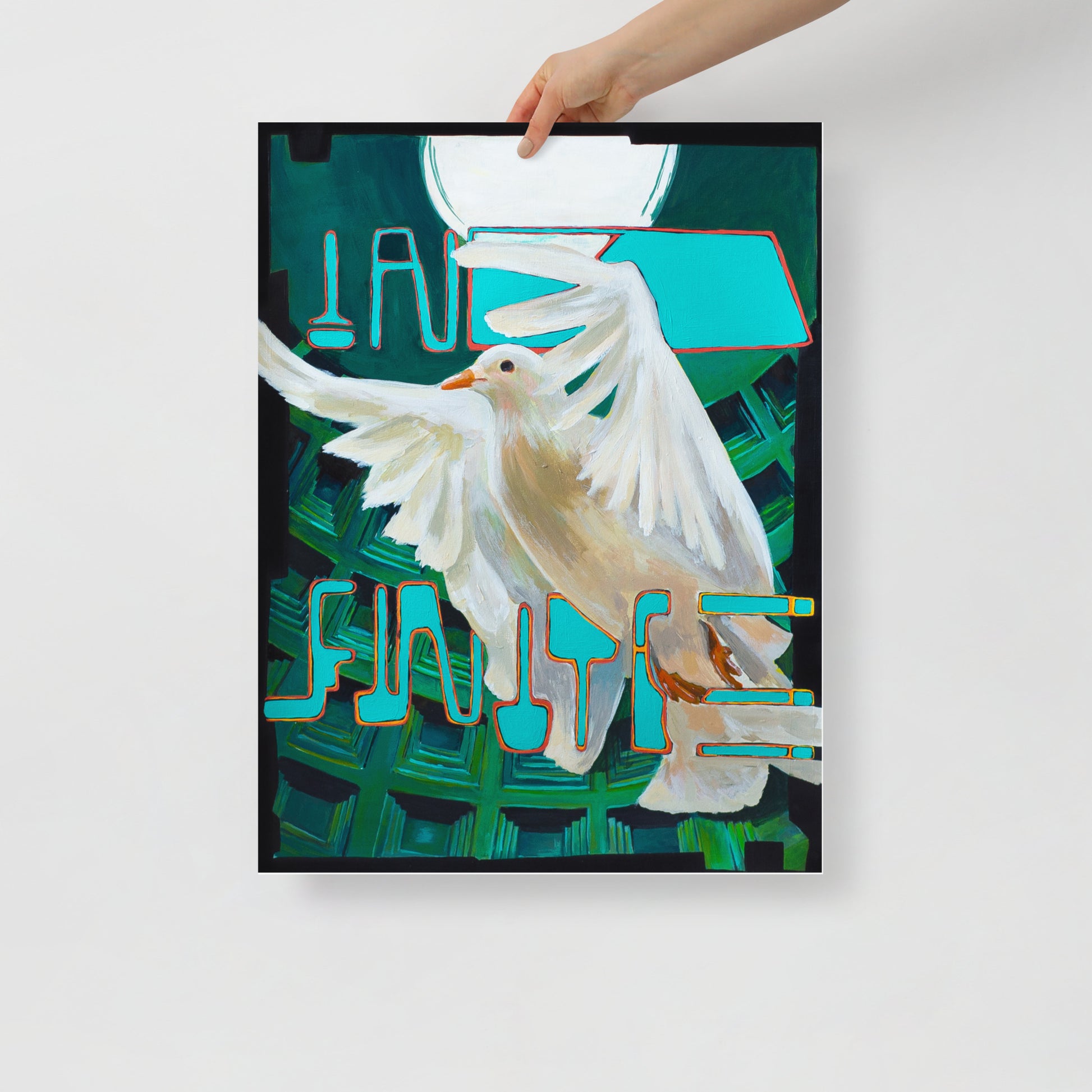 "Fine art print on matte paper of mixed media collage painting | Emerging contemporary artist Kate Jensen  | Katejjj.shop"