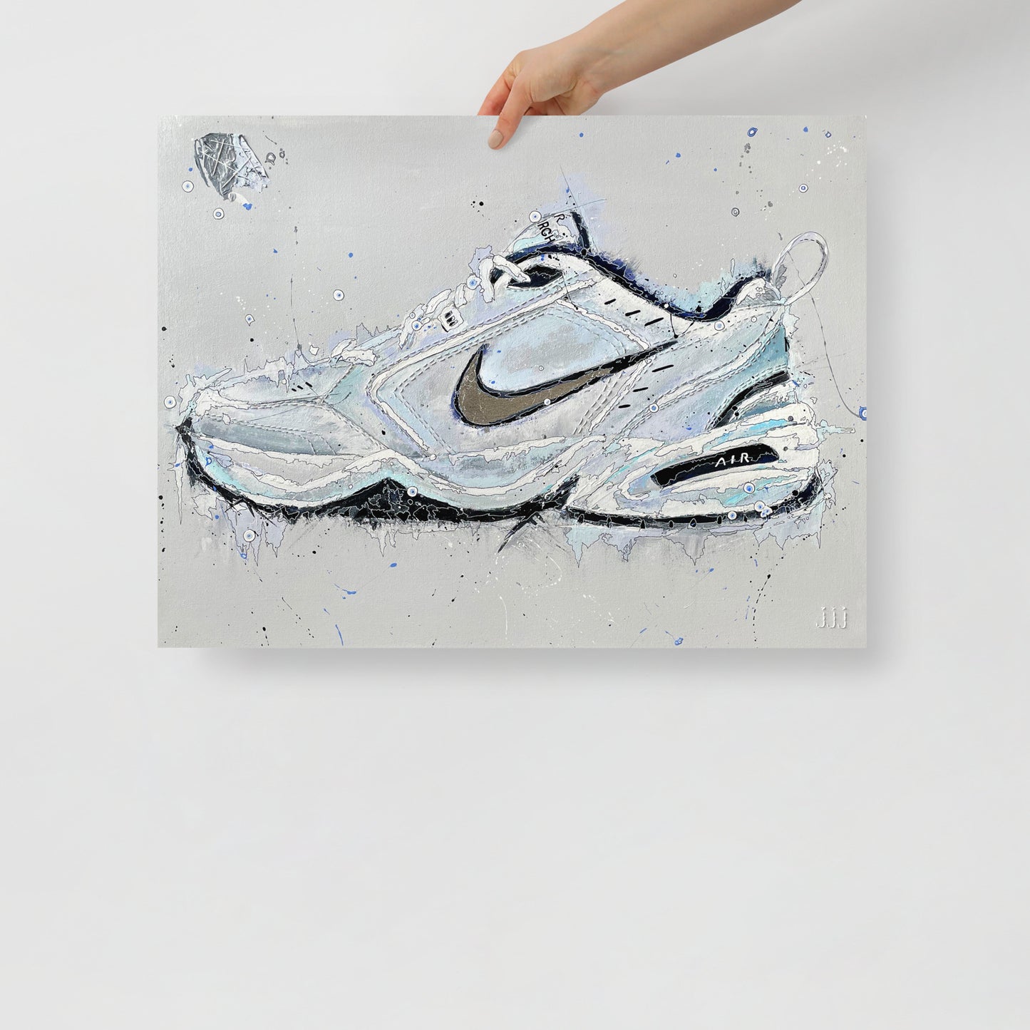 "Fine art print on matte paper of Nike Monarch acrylic painting | Emerging contemporary artist Kate Jensen | Katejjj.shop"