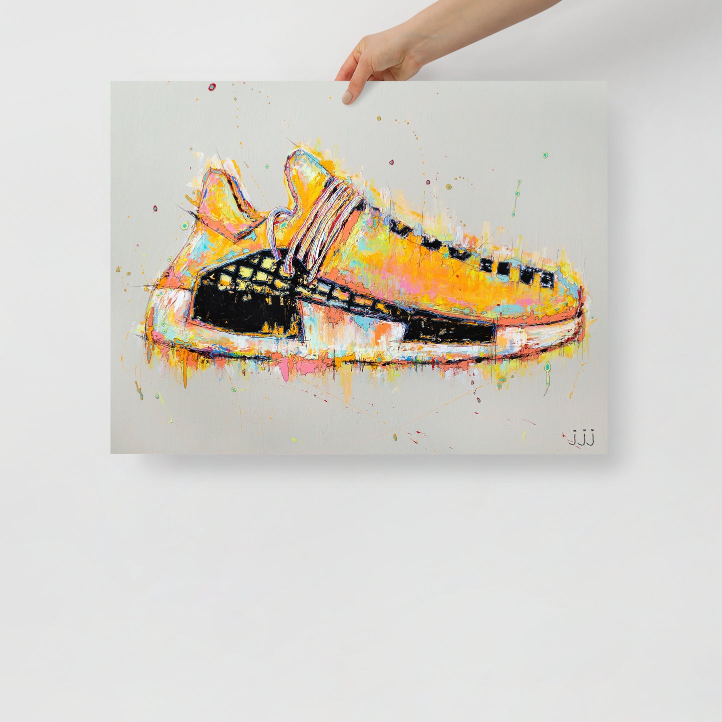 "Fine art print on matte paper of Adidas x Pharrell Hu NMD painting | Emerging contemporary artist Kate Jensen | Katejjj.shop"