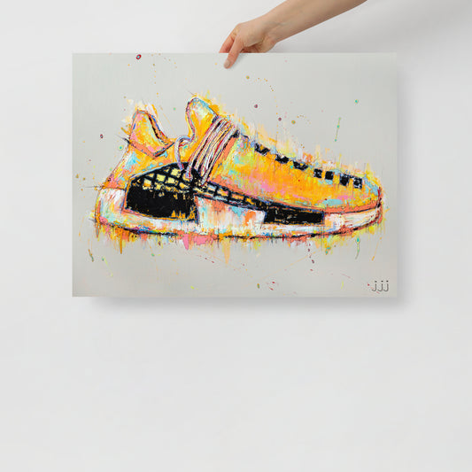 "Fine art print on matte paper of Adidas x Pharrell Hu NMD painting | Emerging contemporary artist Kate Jensen  | Katejjj.shop"