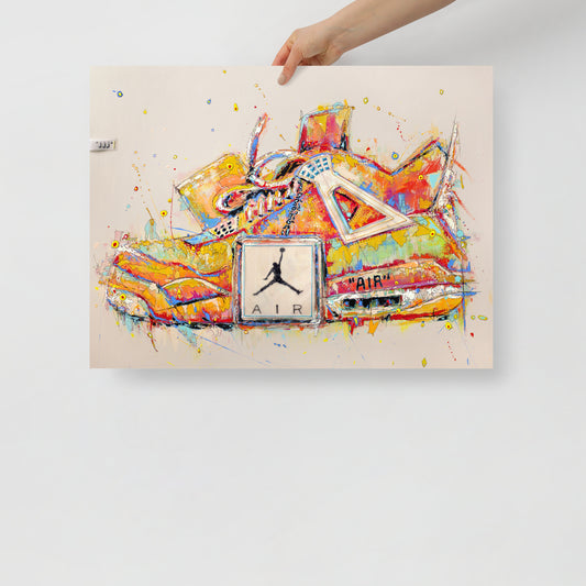 "Fine art print on matte paper of Air Jordan "Sail" painting | Emerging contemporary artist Kate Jensen  | Katejjj.shop"