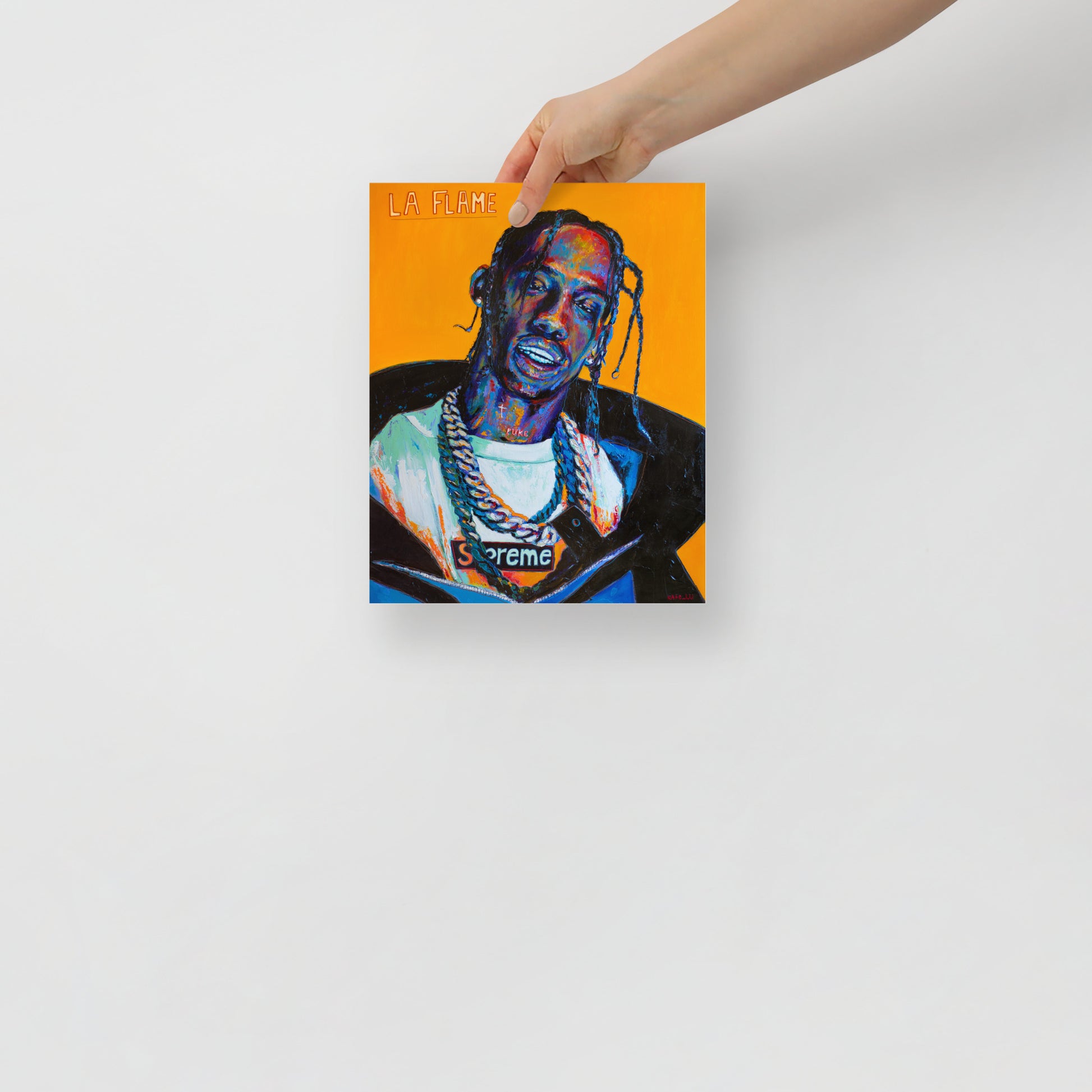 "Fine art print on matte paper of Travis Scott acrylic painting | Emerging contemporary artist Kate Jensen  | Katejjj.shop"