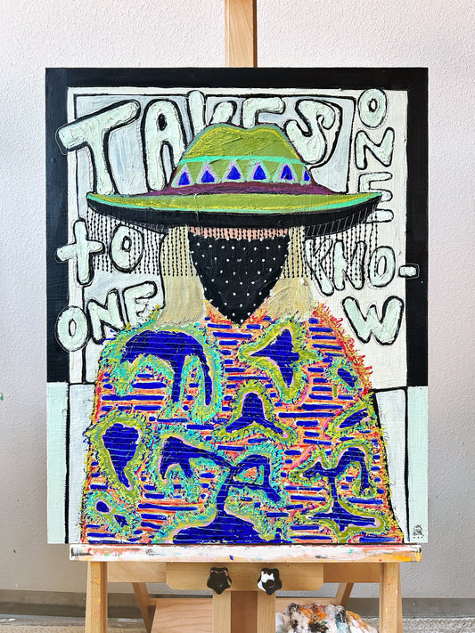 Original mixed media painting on wood | Emerging contemporary artist Kate Jensen | Katejjj.shop