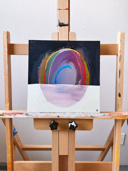 Original mixed media painting on wood | Emerging contemporary artist Kate Jensen | Katejjj.shop