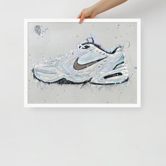  "Fine art framed print on matte paper of Nike Monarch acrylic painting | Emerging contemporary artist Kate Jensen  | Katejjj.shop"