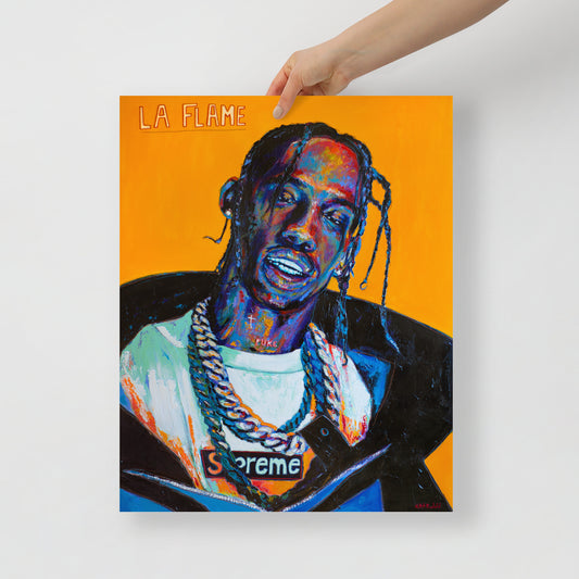  "Fine art print on matte paper of Travis Scott acrylic painting | Emerging contemporary artist Kate Jensen  | Katejjj.shop"