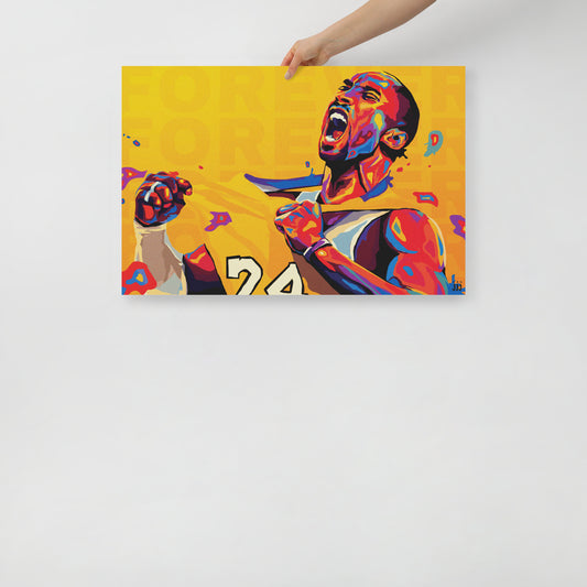  "Fine art print on matte paper of digital Kobe Bryant illustration | Emerging contemporary artist Kate Jensen  | Katejjj.shop"